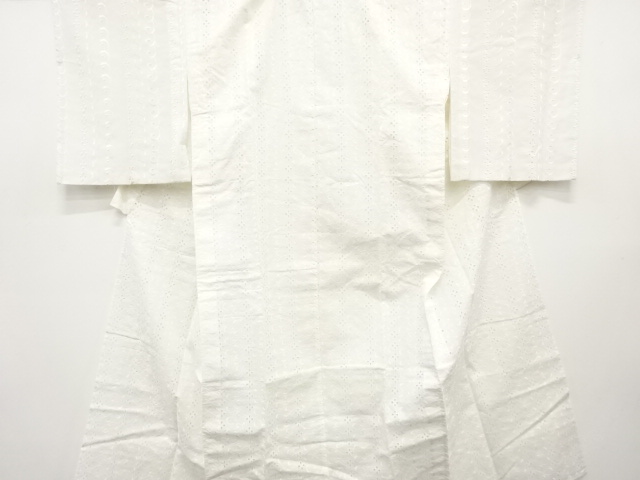 アンティーク　綿レース　花模様長襦袢